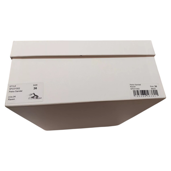 ULLA JOHNSON Petra Sandals Raven 6/36 Flats Black Snake Print Strappy Macramé - Picture 5 of 10